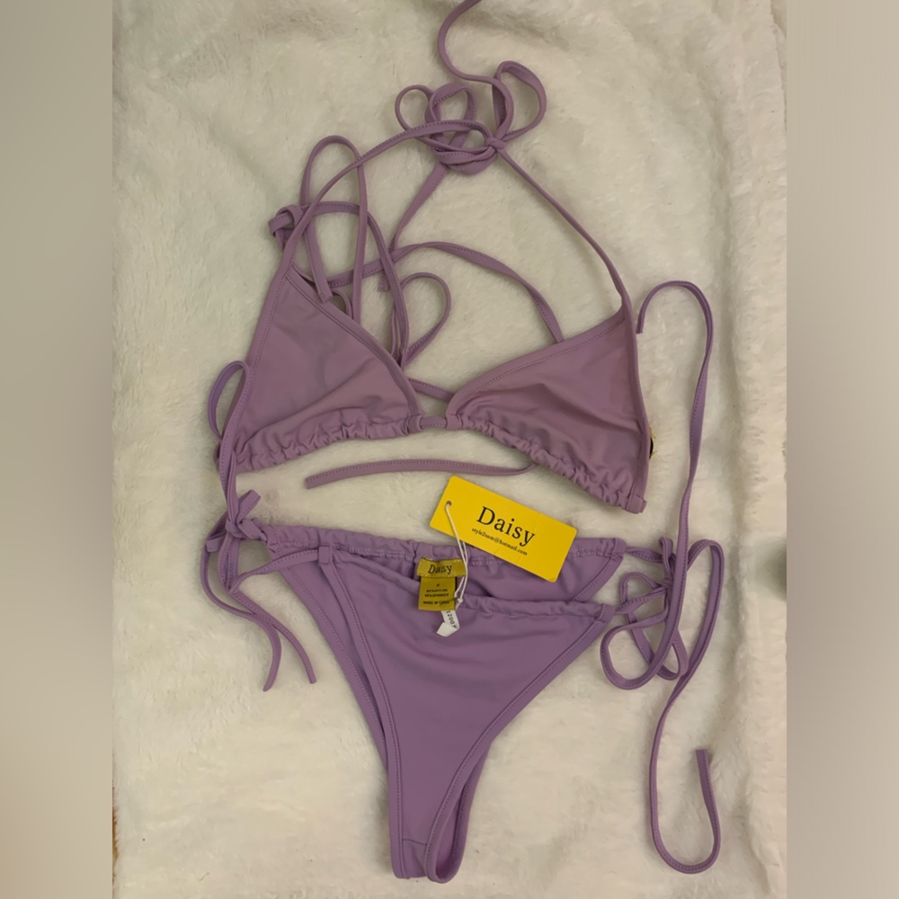 NEW DAISY 2 PIECE PURPLE BIKINI SET